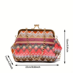 Vintage Ethnic Shoulder Bag Coin Purse for Travel
