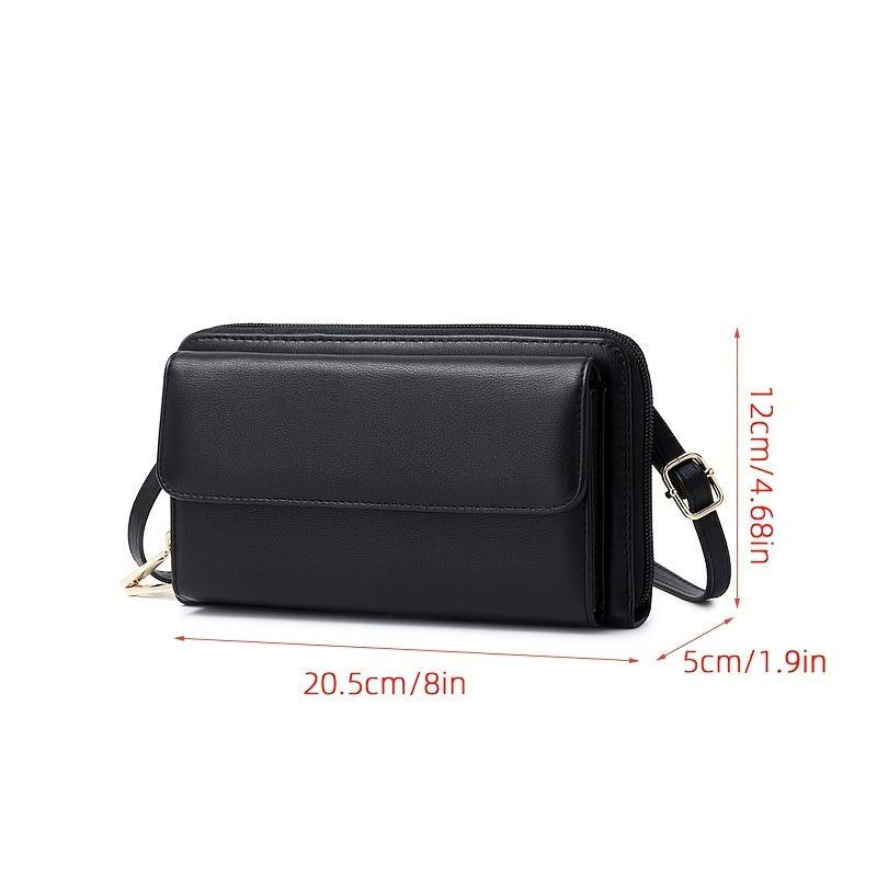 Women's PU Leather Coin Purse Solid Touch Screen Bag RFID