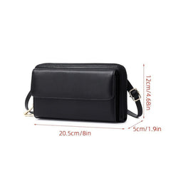 Women's PU Leather Coin Purse Solid Touch Screen Bag RFID