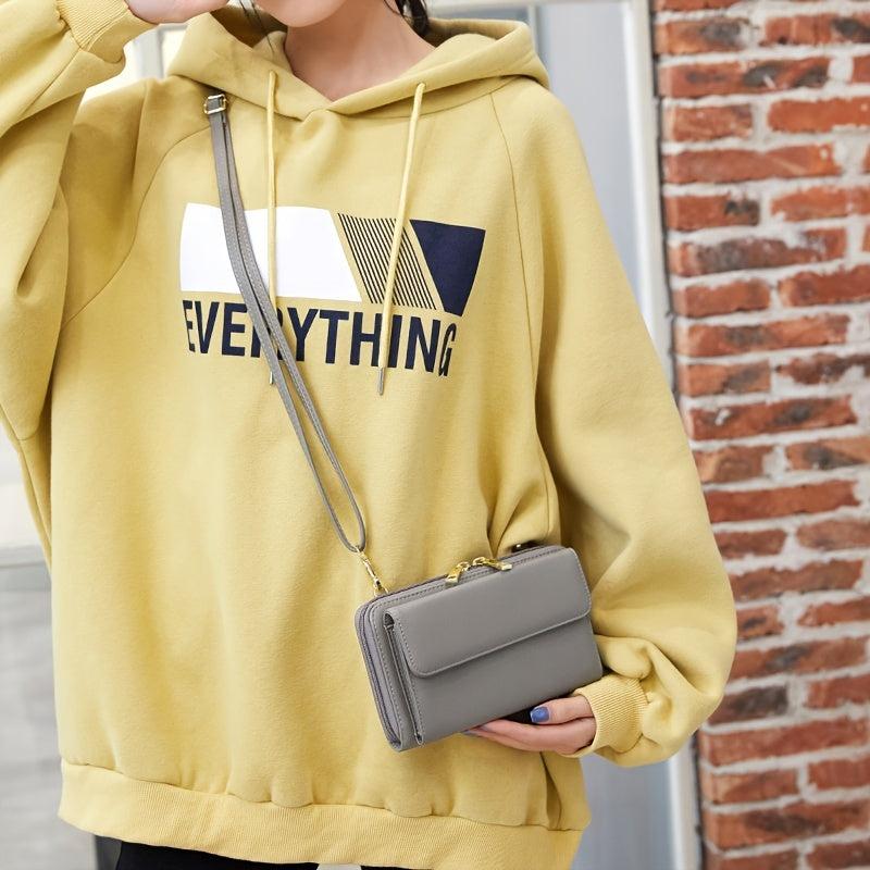 Women's PU Leather Coin Purse Solid Touch Screen Bag RFID