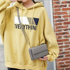 Women's PU Leather Coin Purse Solid Touch Screen Bag RFID