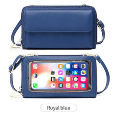Women's PU Leather Coin Purse Solid Touch Screen Bag RFID