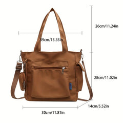 Canvas Tote Bag With Coin Purse Large Capacity Crossbody Bag