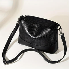 Crocodile Embossed Crossbody Bag Classic Square Shoulder Bag