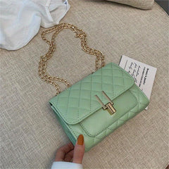 Quilted Argyle Pattern Shoulder Chain Bag Women's Crossbody Bag