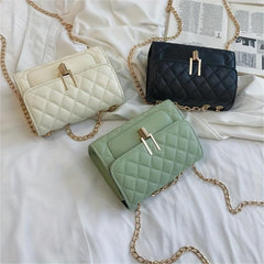 Quilted Argyle Pattern Shoulder Chain Bag Women's Crossbody Bag