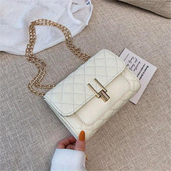 Quilted Argyle Pattern Shoulder Chain Bag Women's Crossbody Bag