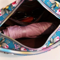 Flower Pattern Square Bag Classic Zipper Crossbody Bag Women's Purse