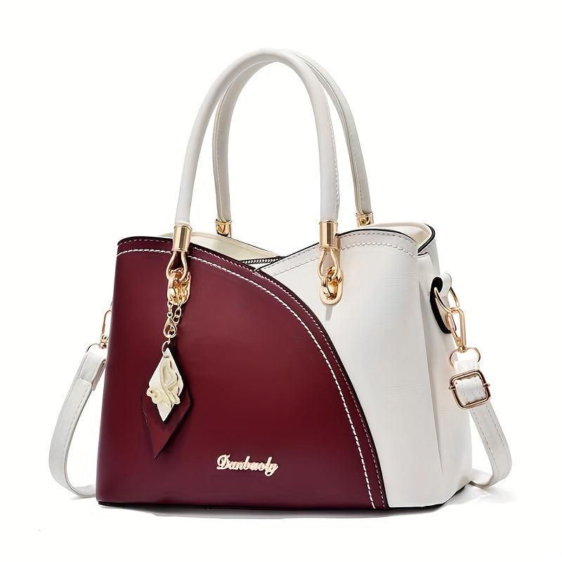 Butterfly Pendant Double Handle Tote Handbag