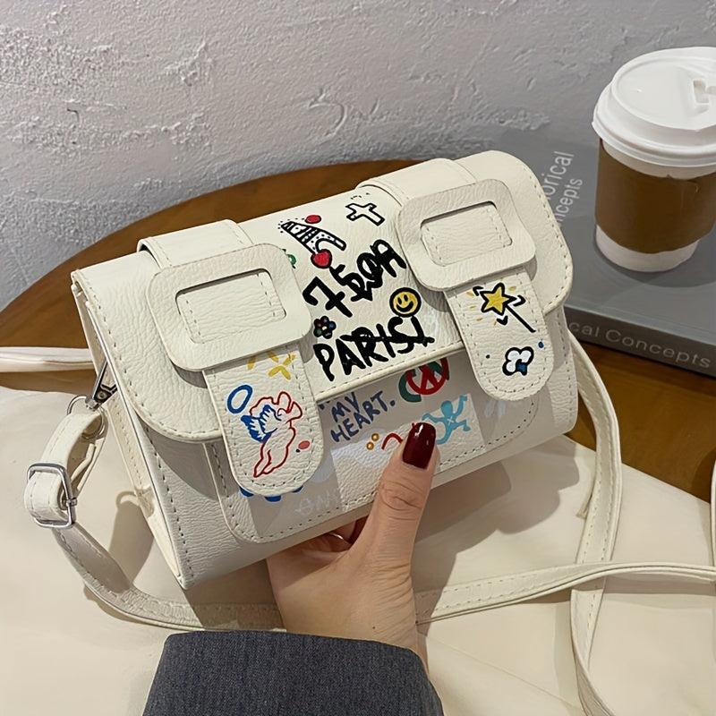 Colorblock Square Bag Niche Shoulder Flap Bag Crossbody Bag