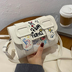 Colorblock Square Bag Niche Shoulder Flap Bag Crossbody Bag