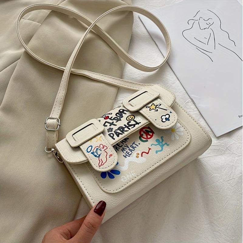 Colorblock Square Bag Niche Shoulder Flap Bag Crossbody Bag