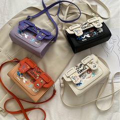 Colorblock Square Bag Niche Shoulder Flap Bag Crossbody Bag