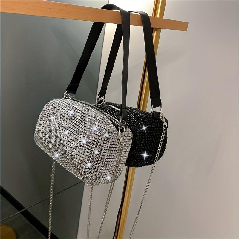 Rhinestone Bucket Bag Crossbody Purse For Party