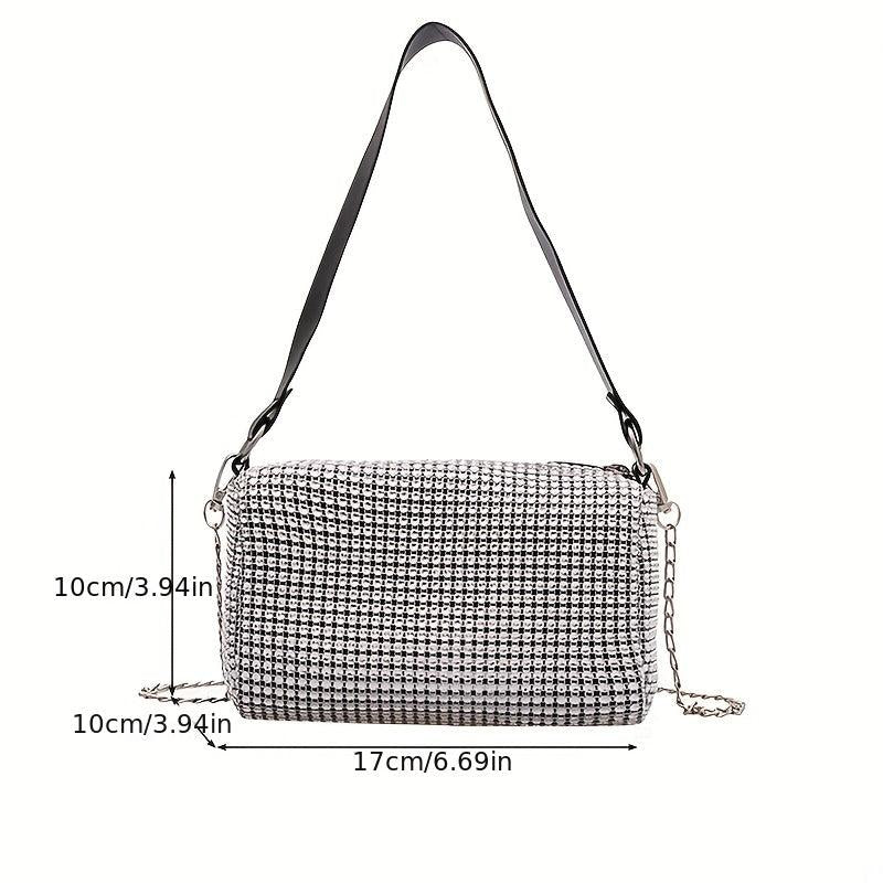 Rhinestone Bucket Bag Crossbody Purse For Party