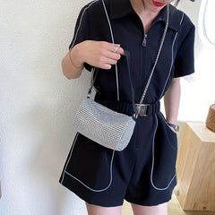 Rhinestone Bucket Bag Crossbody Purse For Party