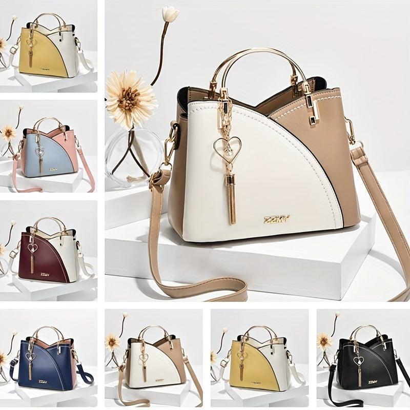 Tassel Crossbody Bag with Top Ring for Work