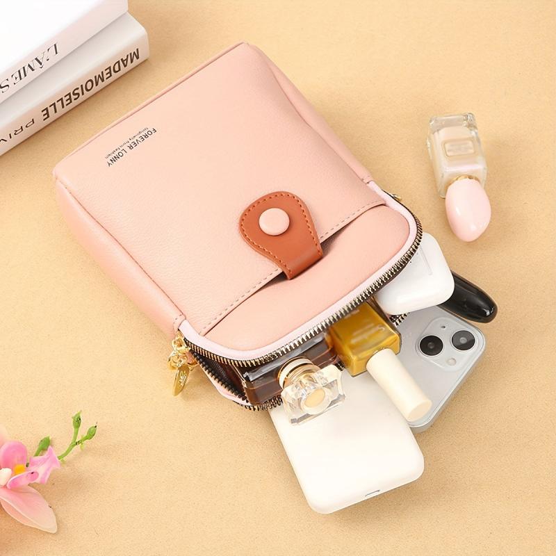 Colorblock Shoulder Bag Zipper Crossbody Purse