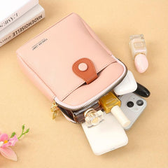 Colorblock Shoulder Bag Zipper Crossbody Purse