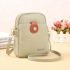 Colorblock Shoulder Bag Zipper Crossbody Purse