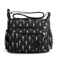 Graphic Print Nylon Crossbody Bag Large Capacity Pocket Purse