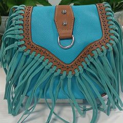 Boho Tassel Crossbody Bag Suede Fringe Shoulder Purse