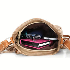 Boho Tassel Crossbody Bag Suede Fringe Shoulder Purse