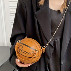 Stylish Basketball Shoulder Bag Zipper Crossbody Bag