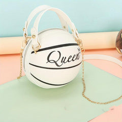 Stylish Basketball Shoulder Bag Zipper Crossbody Bag