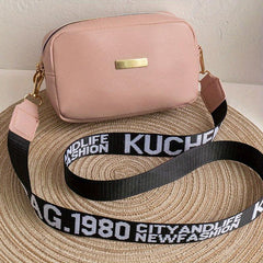 Minimalist Square Shoulder Bag All Match Crossbody Bag With Wide Strap Purse