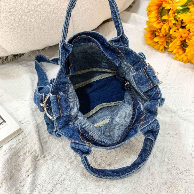 Minimalist Denim Shoulder Bag Crossbody Satchel Women's Work School