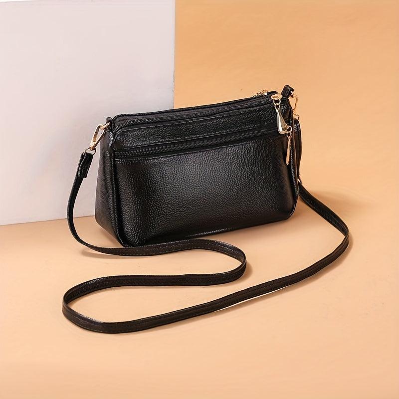 Flower Embossed Crossbody Bag Women's Zipper Clutch Purse Handbags