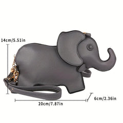 Mini Cartoon Elephant Crossbody Bag PU Leather Shoulder Bag
