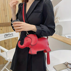 Mini Cartoon Elephant Crossbody Bag PU Leather Shoulder Bag