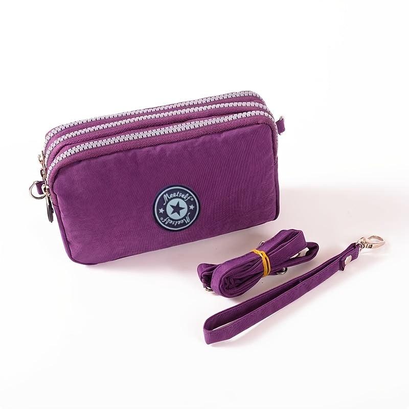 Waterproof Nylon Purse Shoulder Bag With Removable Strap