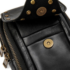 Gothic Skull Mini Crossbody Bag Vintage PU Leather Shoulder Bag