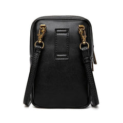 Gothic Skull Mini Crossbody Bag Vintage PU Leather Shoulder Bag