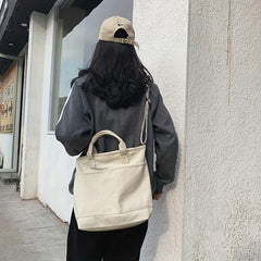 Large Capacity Canvas Crossbody Bag Vintage Casual Shoulder Bag