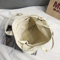 Large Capacity Canvas Crossbody Bag Vintage Casual Shoulder Bag