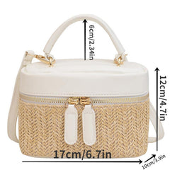 Straw Woven Crossbody Bag Beach Shoulder Purse Handbag