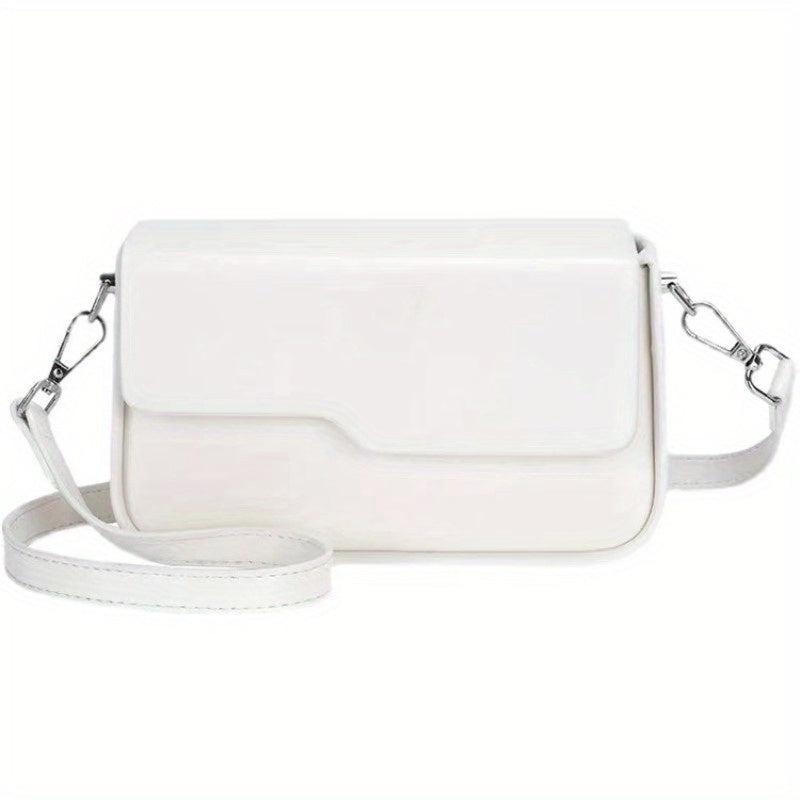 Minimalist Square Crossbody Bag Flap Shoulder Bag Small Box Purse