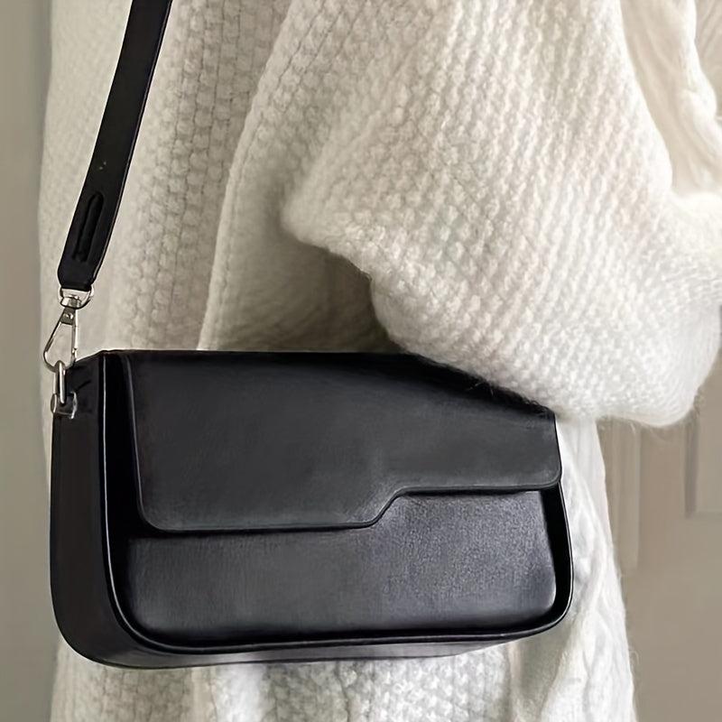 Minimalist Square Crossbody Bag Flap Shoulder Bag Small Box Purse
