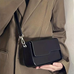 Minimalist Square Crossbody Bag Flap Shoulder Bag Small Box Purse