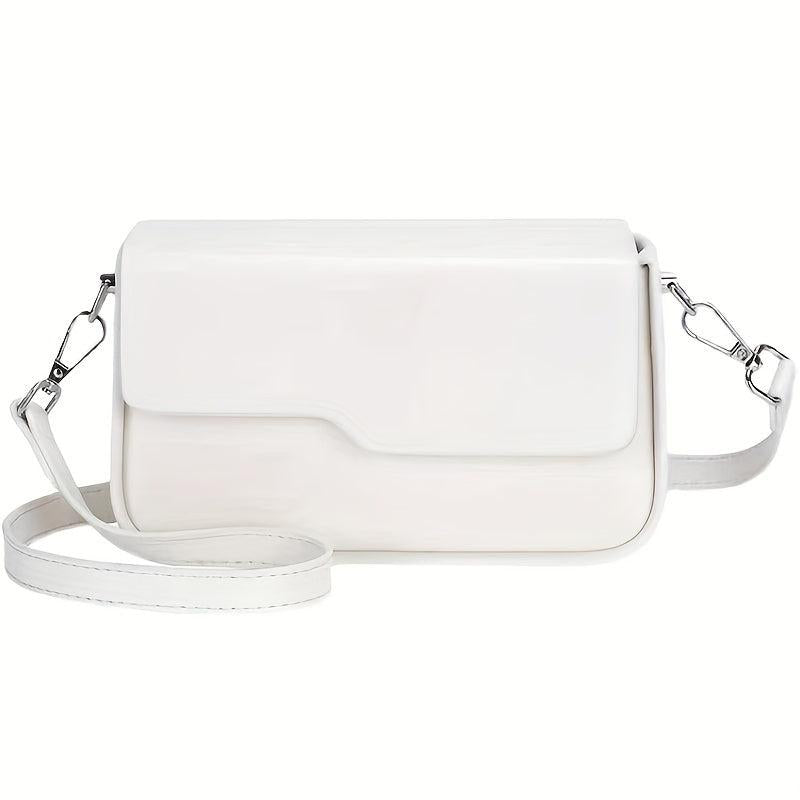 Minimalist Square Crossbody Bag Flap Shoulder Bag Small Box Purse