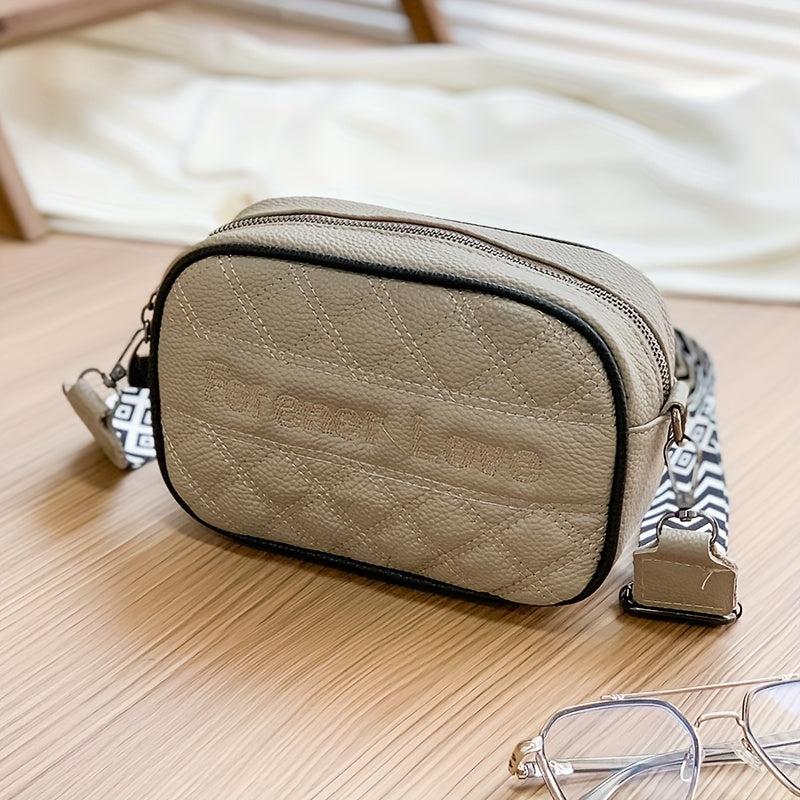 Stylish Mini Argyle Quilted Crossbody Bag for Women