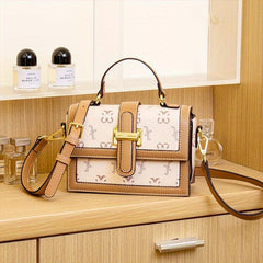 Classic Crossbody Bag Printed Shoulder Bag Women's Buckle Decor