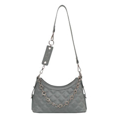 Argyle Quilted Crossbody Bag Flower Chain Handbag for Women