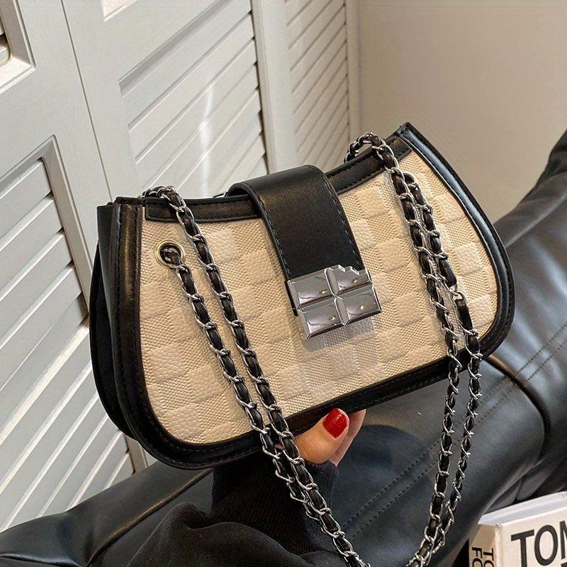 Shoulder Hobo Bag PU Underarm Crescent Handbag & Purse