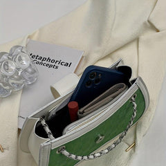 Shoulder Hobo Bag PU Underarm Crescent Handbag & Purse