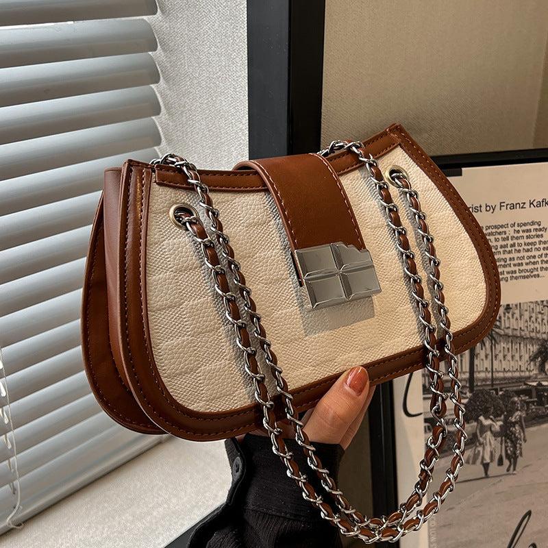 Shoulder Hobo Bag PU Underarm Crescent Handbag & Purse